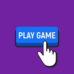 hand mouse cursor clicks the play game button vector image