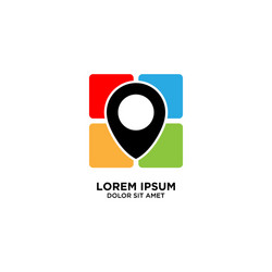Map location pointer navigation pin sign isolated vector