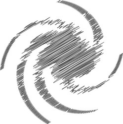 spiral swirl twirl design element with sketchy vector image