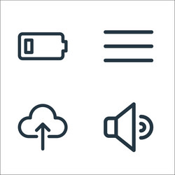 User interface line icons linear set quality vector