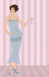 1920s Flapper Girls Royalty Free Vector Image - VectorStock