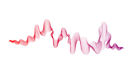 Abstract backdrop with wave gradient lines vector