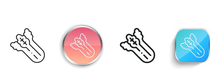 celery icon thin linear regular and button style vector image
