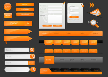 Modern UI Elements vector image
