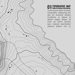 topographic map background with space for copy vector image