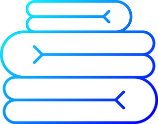 towel stack gradient linear icon vector image