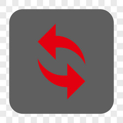 refresh rounded square button vector image