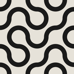 Stylish Curly Striped Pattern Vector Image