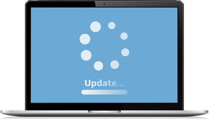 system software update concept loading process vector image