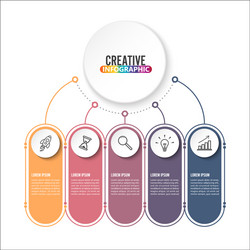 Business data visualization process chart vector