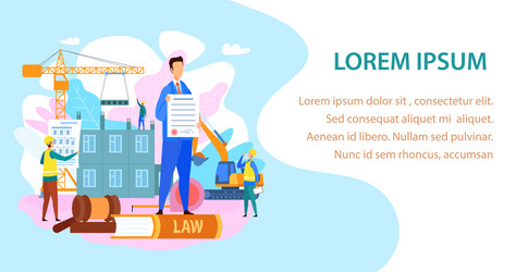 labor and construction law landing page vector