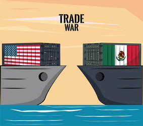 Trade war concept vector