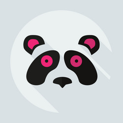 flat modern design with shadow icons pandas vector image