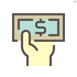 Banknote icon design for financial graphic vector