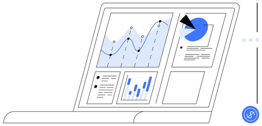 data analytics dashboard with graphs charts vector image