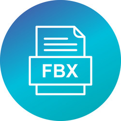fbx file document icon vector image