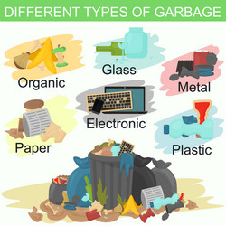 Garbage Sorting Types vector image