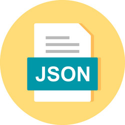 Json file document icon vector