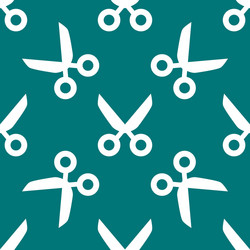 Scissors web icon flat design seamless pattern vector
