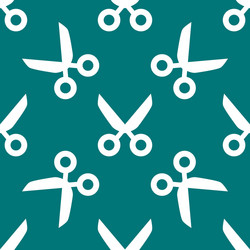 Scissors web icon flat design seamless pattern vector