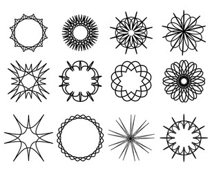 Spirograph Pattern - Circular Swirls vector image