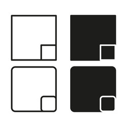 minimalist square icons nested design vector image