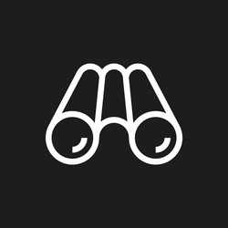 Black Binoculars Icon Vector Image