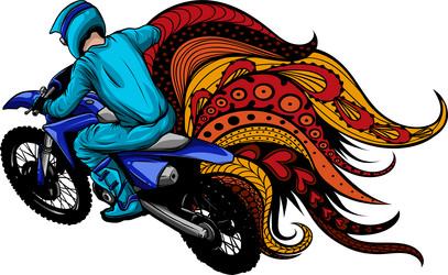 Motocross and rider Royalty Free Vector Image - VectorStock