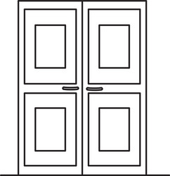 Double doors icon vector