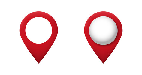 Red map pin location pointer vector