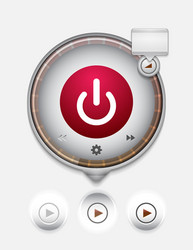 start power button ui icon design on off symbol vector image