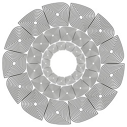 circular abstract structure concentric layered vector image