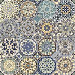 set of octagonal and square patterns vector image