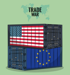 trade war concept vector