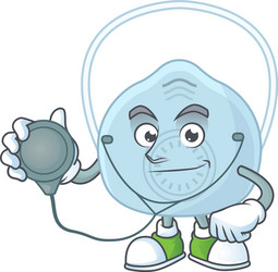 Doctor oxygen mask character cartoon Royalty Free Vector
