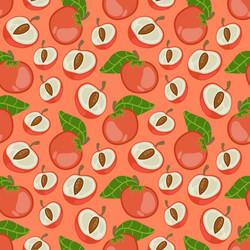 Peach branches seamless pattern Royalty Free Vector Image