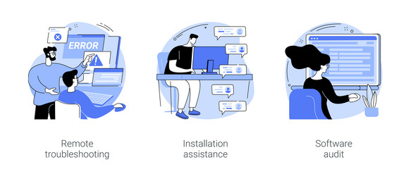 software maintenance isolated cartoon vector