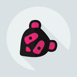 flat modern design with shadow icons pandas vector image