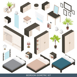 Furniture isometric icons Royalty Free Vector Image