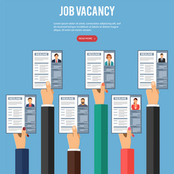 Job agency employment and hiring concept vector