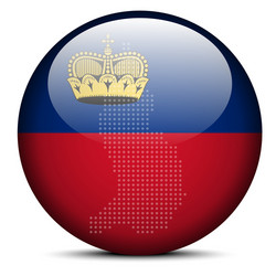 Map Button Flag Map with dot pattern on flag button of republic Vector Image