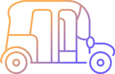 auto rickshaw gradient linear icon vector image