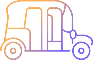 auto rickshaw gradient linear icon vector