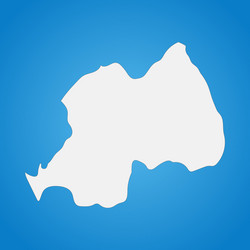 Highly detailed rwanda map with borders isolated Vector Image