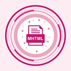Mhtml file document icon vector
