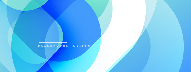 abstract blue circles overlap creating dynamic vector image