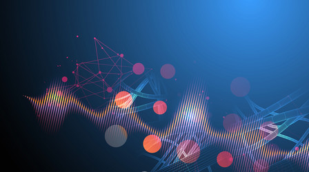 abstract background with a wireframe dynamic vector image