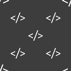 Code sign icon programming language symbol vector