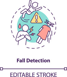 Fall detection concept icon Royalty Free Vector Image