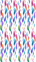 seamless texture of multicolored feathers in a row vector